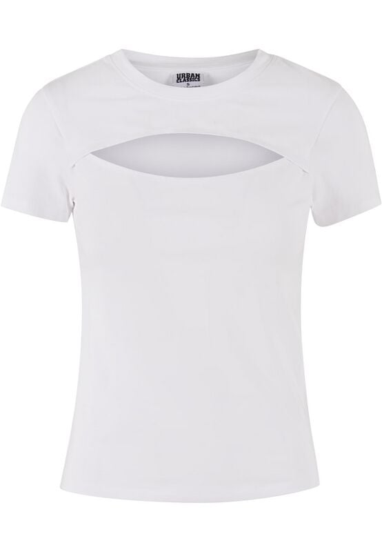 gothicana by emp "Ladies' Short Cut-Out T-shirt" T-Shirt white by Urban Classics