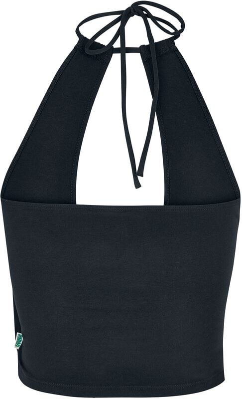 Gothicana By Emp "Ladies’ Short Wrap Halterneck Top" Top Black By Urban Classics