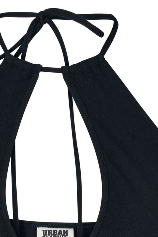 Gothicana By Emp "Ladies’ Short Wrap Halterneck Top" Top Black By Urban Classics
