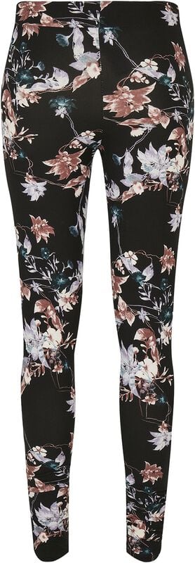 Gothicana By Emp "Ladies Soft AOP Leggings" Leggings Black By Urban Classics