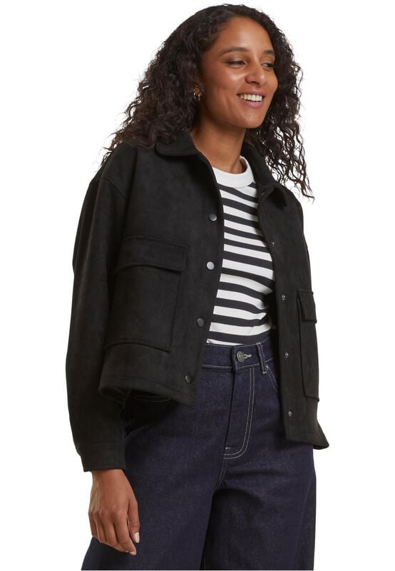 Gothicana By Emp "Ladies' Soft Touch Jacket" Between-seasons Jacket Black By Urban Classics