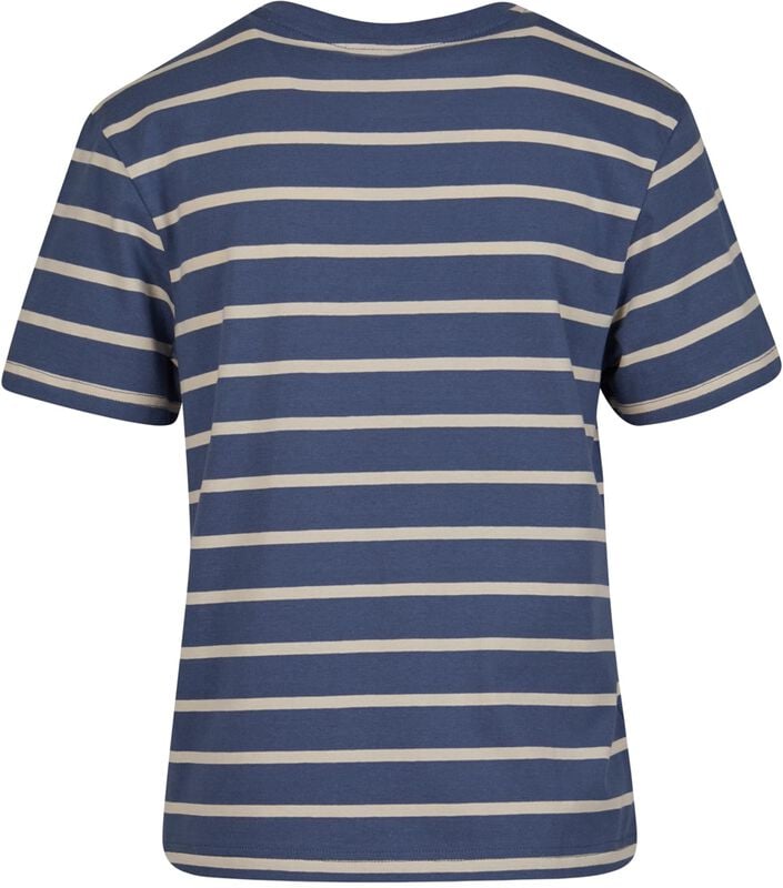Gothicana By Emp "Ladies Striped Boxy Tee" T-Shirt Blue By Urban Classics