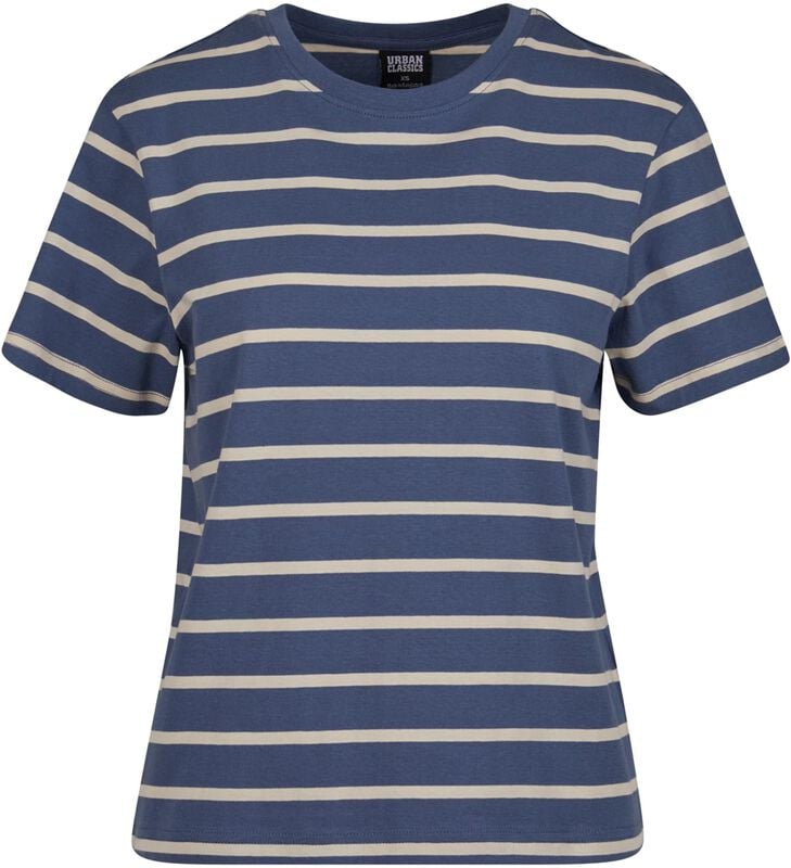gothicana by emp "Ladies Striped Boxy Tee" T-Shirt blue by Urban Classics