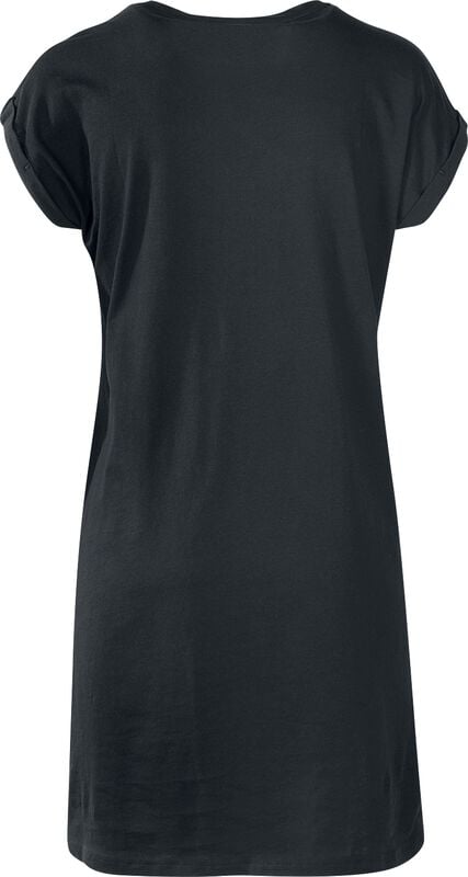Gothicana By Emp "Ladies Turtle Extended Shoulder Dress" Mini Dress Black By Urban Classics