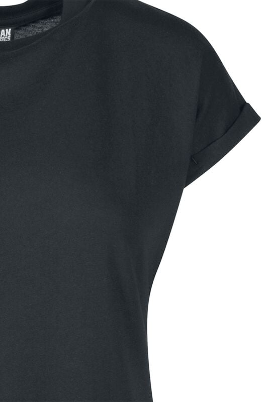 Gothicana By Emp "Ladies Turtle Extended Shoulder Dress" Mini Dress Black By Urban Classics