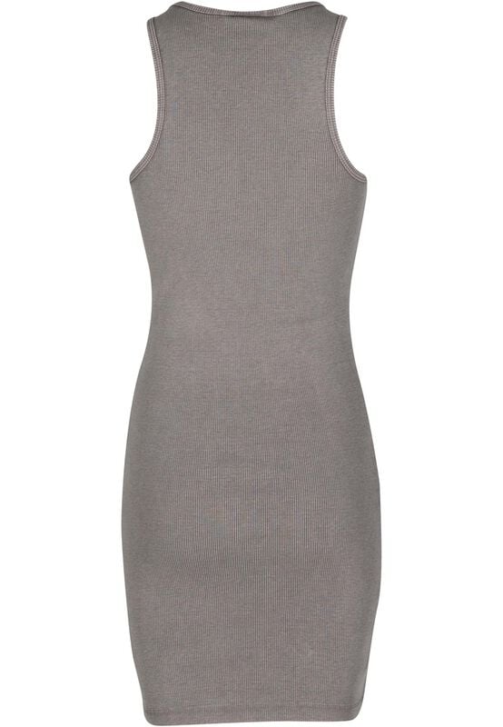 Gothicana By Emp "Ladies' Washed Look Ribbed Jersey Dress" Mini Dress Grey By Urban Classics