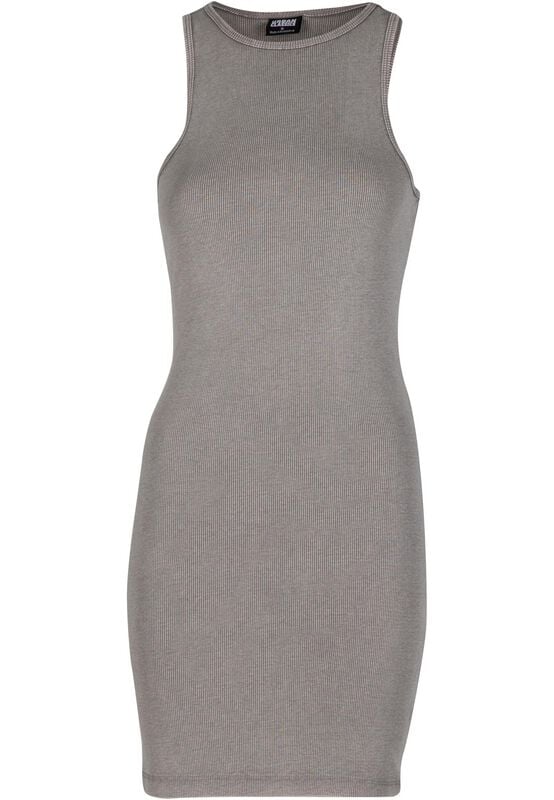 gothicana by emp "Ladies' Washed Look Ribbed Jersey Dress" Mini Dress grey by Urban Classics