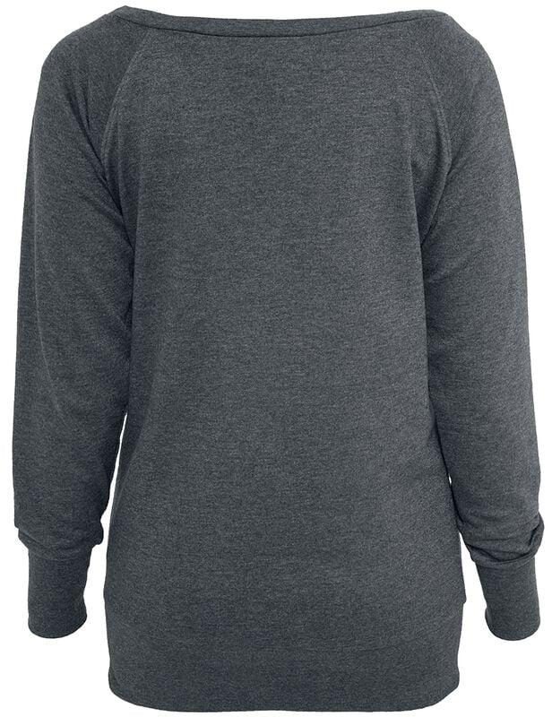 Gothicana By Emp "Ladies Wideneck Crewneck" Sweatshirt Charcoal By Urban Classics