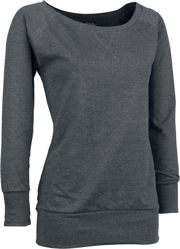 gothicana by emp "Ladies Wideneck Crewneck" Sweatshirt charcoal by Urban Classics