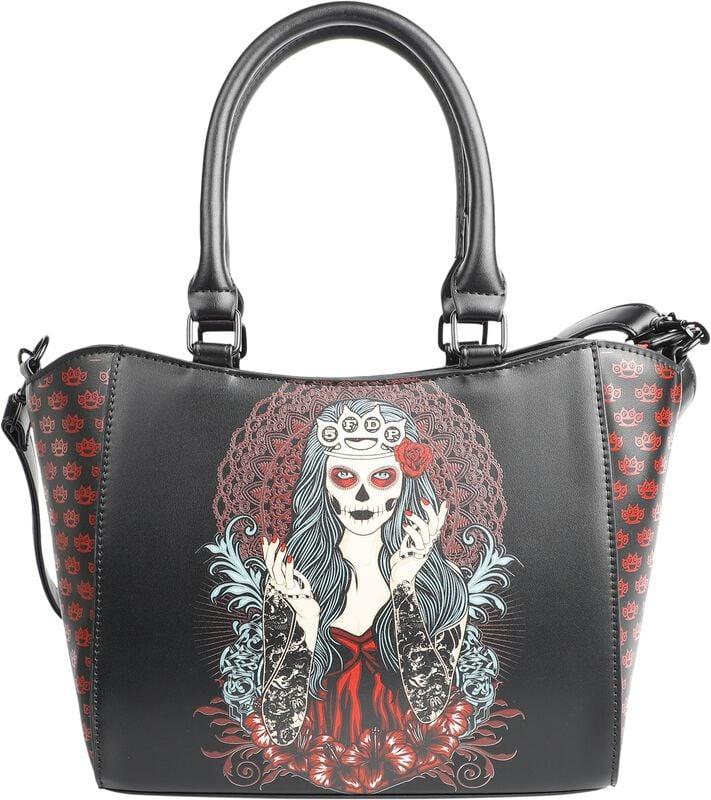 Gothicana By Emp "Lady Muerta" Handbag Black-red By Five Finger Death Punch