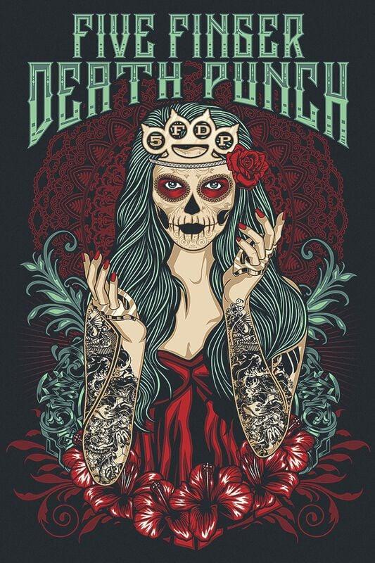Gothicana By Emp "Lady Muerta" T-Shirt Black By Five Finger Death Punch