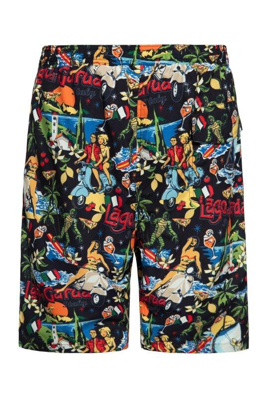 Gothicana By Emp "Lake Garda Swim Shorts" Swim Shorts Black By King Kerosin