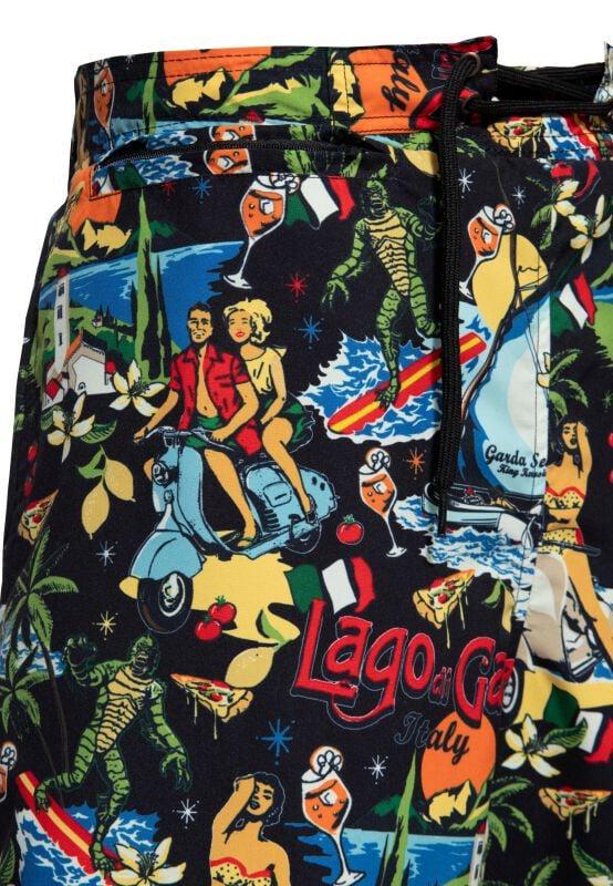 Gothicana By Emp "Lake Garda Swim Shorts" Swim Shorts Black By King Kerosin