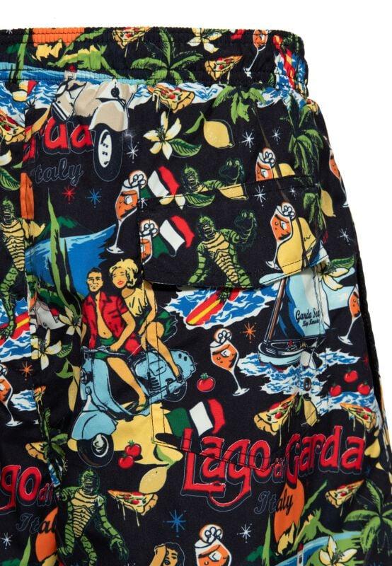 Gothicana By Emp "Lake Garda Swim Shorts" Swim Shorts Black By King Kerosin