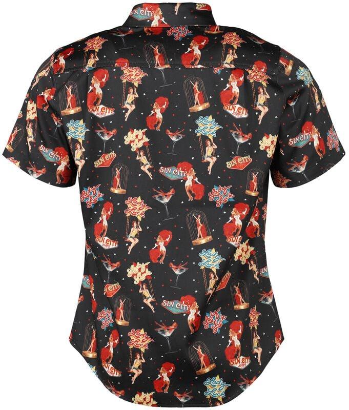 Gothicana By Emp "Las Vegas" Short-sleeved Shirt Black By Rockin'gent
