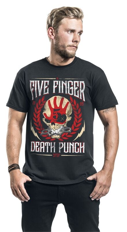 Gothicana By Emp "Laurel Emblem V1" T-Shirt Black By Five Finger Death Punch