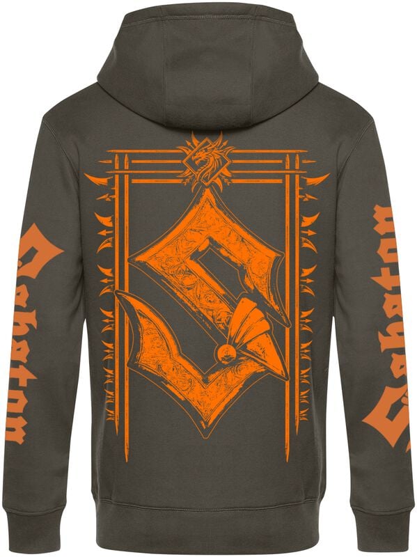 Gothicana By Emp "Legends" Hoodie Jacket Green By Sabaton