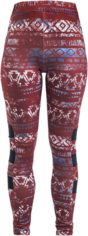 gothicana by emp "Leggings With Aztec Print" Leggings red by RED by EMP