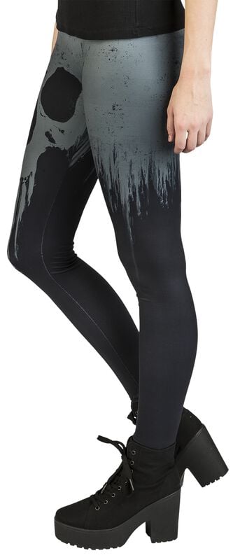 Gothicana By Emp "Leggings With Skull Print" Leggings Black By Black Premium By EMP