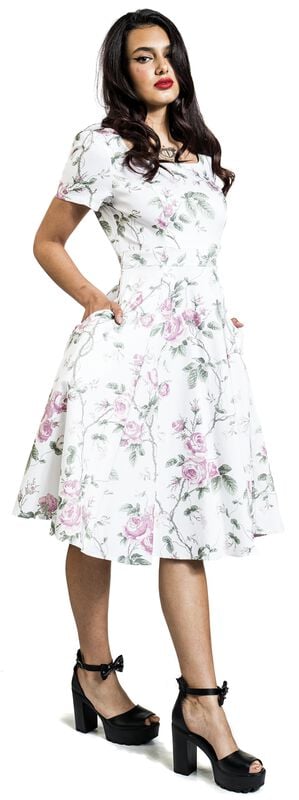 Gothicana By Emp "Lenja Swing Dress" Midi Dress Multicolour By H&R London