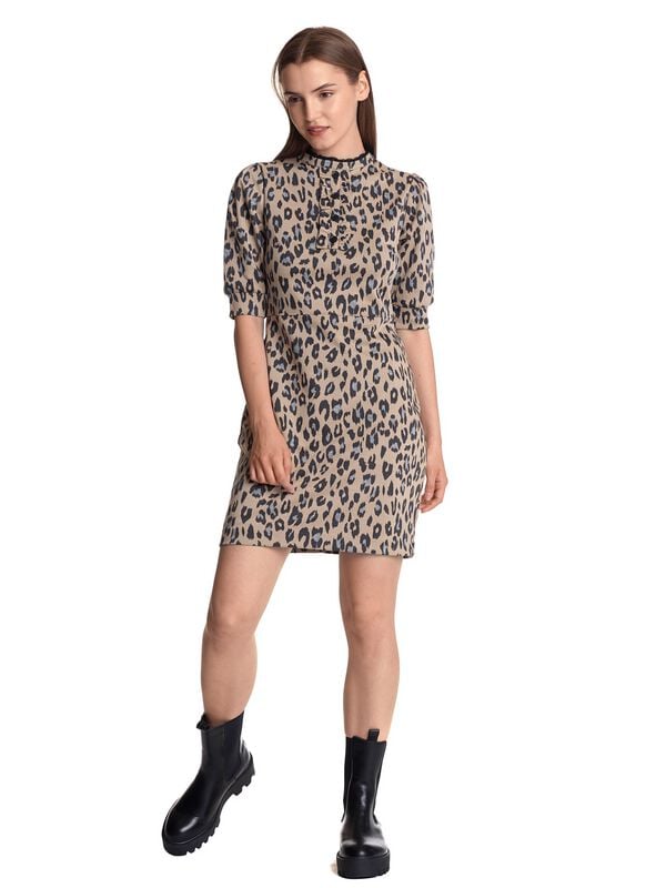 Gothicana By Emp "Leo Dream Dress" Midi Dress Brown-black By Vive Maria