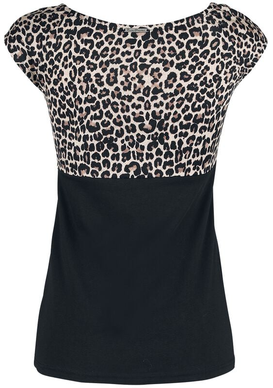 Gothicana By Emp "Leo Evie Shirt" T-Shirt Black-leopard By Pussy Deluxe