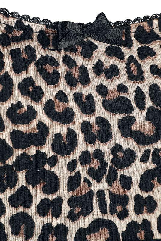 Gothicana By Emp "Leo Evie Shirt" T-Shirt Black-leopard By Pussy Deluxe