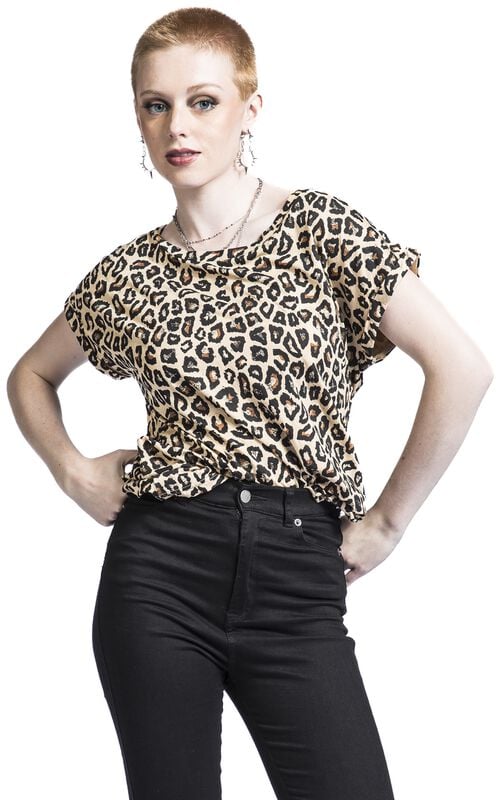 Gothicana By Emp "Leo Shirt" T-Shirt Leopard By Rock Rebel By EMP