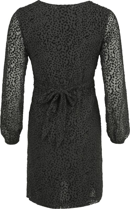 Gothicana By Emp "Leopard Velvet Flocking Knot Front Mini Dress" Mini Dress Black By QED London