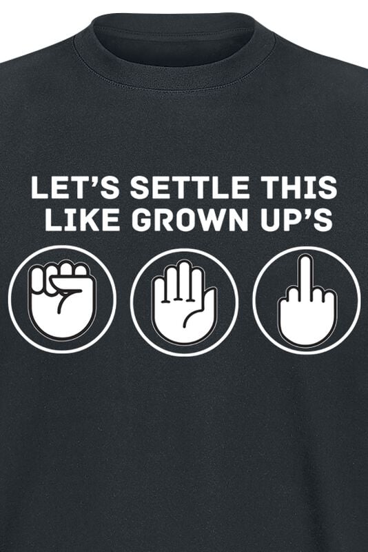 Gothicana By Emp "Let's Settle This Like Grown-Ups" T-Shirt Black By Slogans