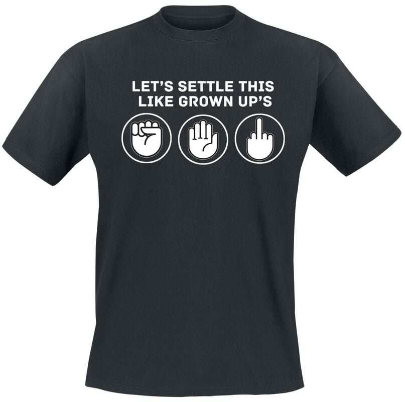 gothicana by emp "Let's settle this like Grown-Ups" T-Shirt black by Slogans