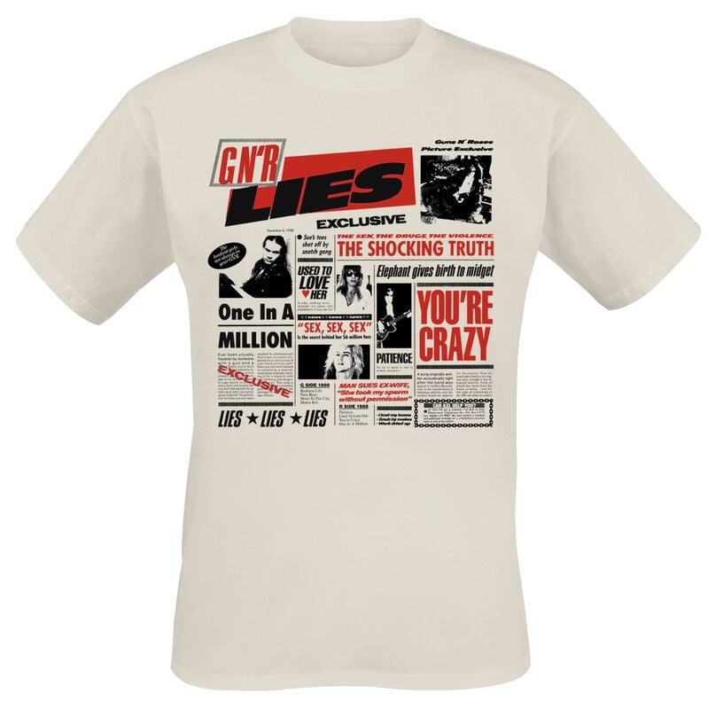 gothicana by emp "Lies" T-Shirt natural by Guns N' Roses