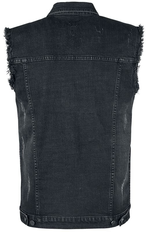 Gothicana By Emp "Life Of An Easy Rider" Vest Grey By Black Premium By EMP
