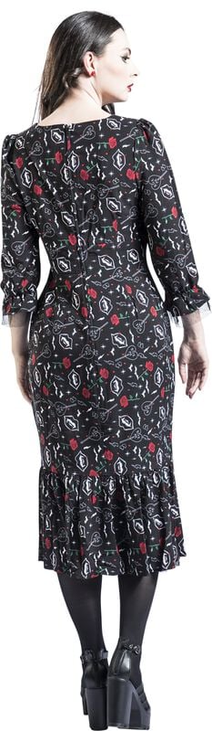 Gothicana By Emp "Lilth Maxi Dress" Maxi Dress Multicolour By Hell Bunny