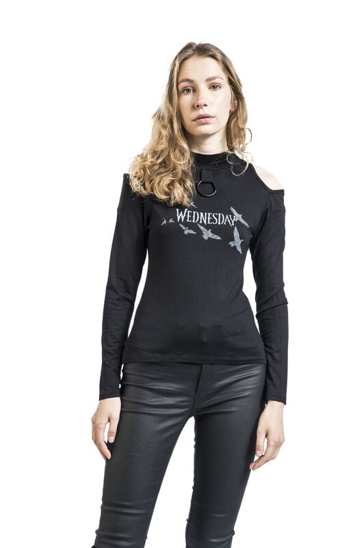 Gothicana By Emp "Little Tormenta" Long-sleeve Shirt Black By Wednesday