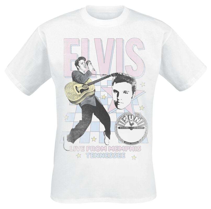 gothicana by emp "Live From Memphis" T-Shirt white by Presley Elvis