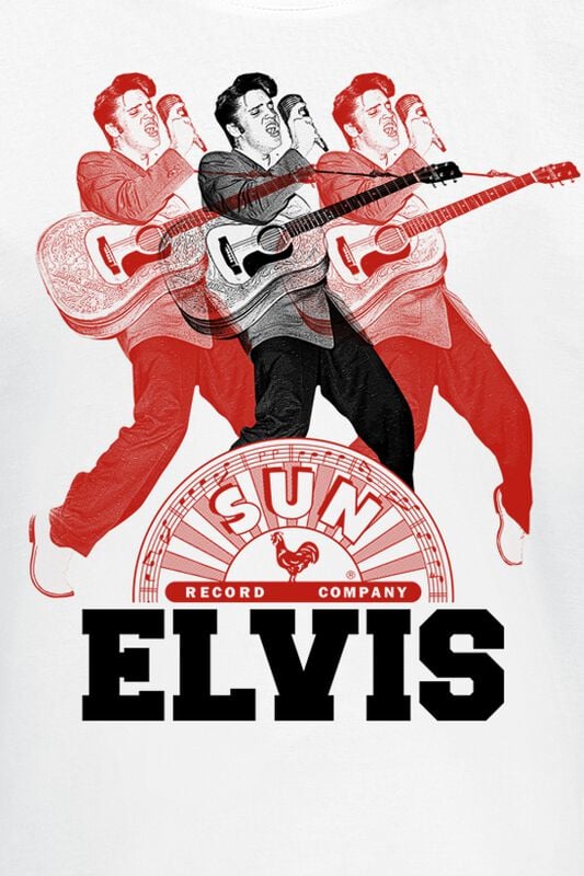 Gothicana By Emp "Live Repeat" T-Shirt White By Presley Elvis