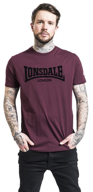 Gothicana By Emp "LL008 One Tone" T-Shirt Burgundy By Lonsdale London