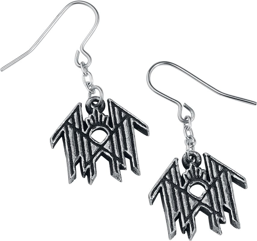 Gothicana By Emp "Logo" Earrings Silver-coloured By Sleep Token