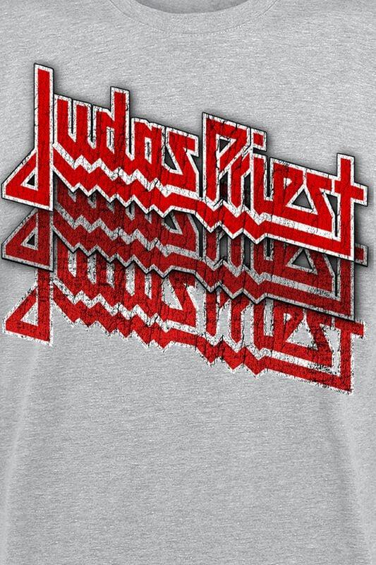 Gothicana By Emp "Logo Fading Repeat" T-Shirt Mottled Grey By Judas Priest