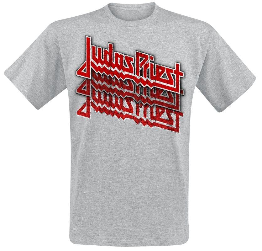 gothicana by emp "Logo Fading Repeat" T-Shirt mottled grey by Judas Priest