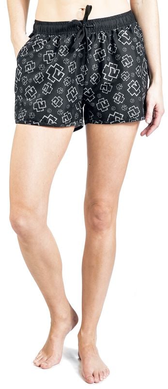 Gothicana By Emp "Logo" Swim Shorts Black-grey By Rammstein