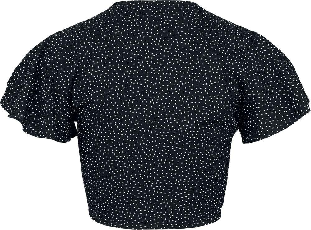 Gothicana By Emp "Lola Crop Top" Blouse Black-white By Banned Retro