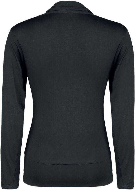 Gothicana By Emp "Long Sleeve Shirt In Wrap-around Design" Long-sleeve Shirt Black-bordeaux By Black Premium By EMP