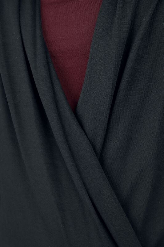 Gothicana By Emp "Long Sleeve Shirt In Wrap-around Design" Long-sleeve Shirt Black-bordeaux By Black Premium By EMP