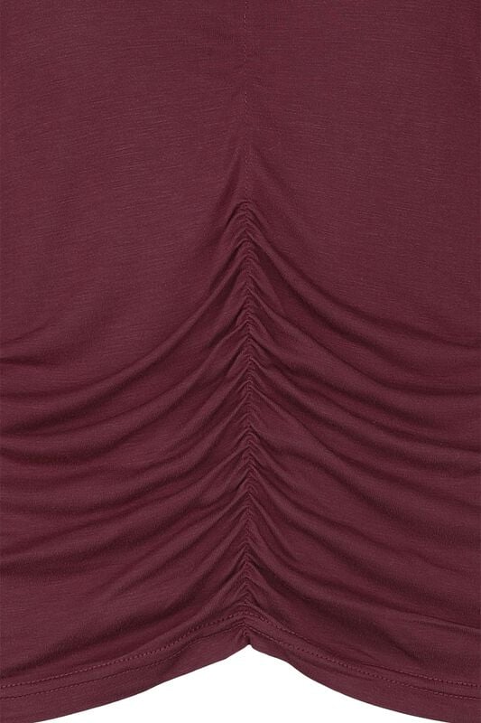 Gothicana By Emp "Long Sleeve With Gathered Sleeves" Long-sleeve Shirt Burgundy By Black Premium By EMP