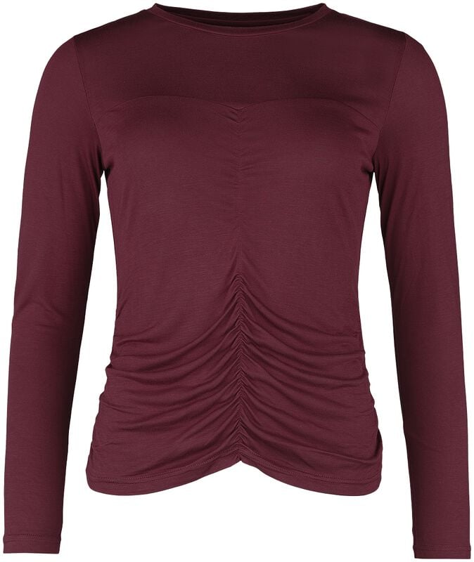 gothicana by emp "Long sleeve with gathered sleeves" Long-sleeve Shirt burgundy by Black Premium by EMP