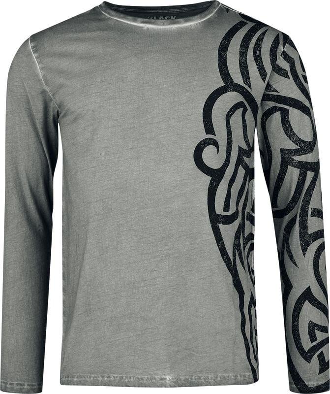 gothicana by emp "Long sleeve with ornaments" Long-sleeve Shirt grey by Black Premium by EMP