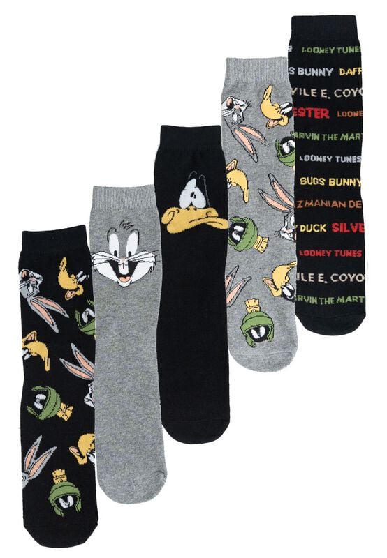 Gothicana By Emp "Looney Tunes - Socks (5-pack)" Socks Multicolour By Looney Tunes