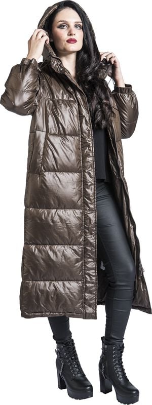 Gothicana By Emp "LS P JK MI44LENA 2IN1" Winter Coat Brown By Hailys